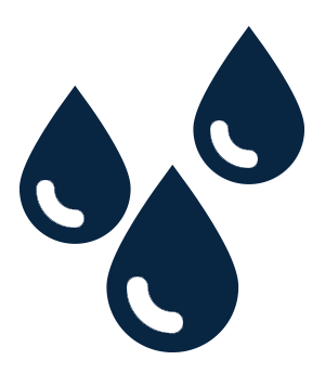 Icon of three water drops.